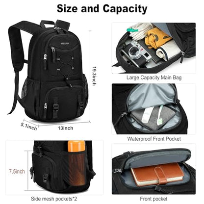 Nerlion 35L Hiking Backpack Travel Backpack for Men Women Camping Waterproof Outdoor Hiking Daypack Lightweight Backpack Black - color: Black 2