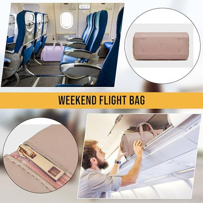 Convertible Garment Bag, Carry on Garment Duffel Bag with Shoulder Strap, Men's Women's Travel Clothing Bag with Shoe Compartment, 2-in-1 Hanging Suitcase Suit Business Travel Bag (Champagne) - color: Champagne