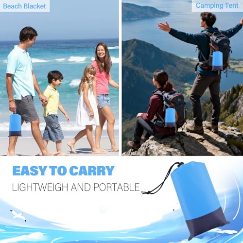 Decorwell Beach Blanket Waterproof Sandproof 110"x118" 1-8 Adults Extra Large Beach Mat Quick Drying Outdoor Picnic Mat Beach Accessories for Travel, Camping, Hiking - size: 110"x118" 1-8 Adults