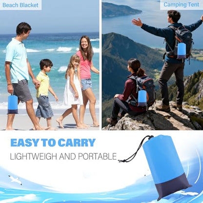 Decorwell Beach Blanket Waterproof Sandproof 110"x118" 1-8 Adults Extra Large Beach Mat Quick Drying Outdoor Picnic Mat Beach Accessories for Travel, Camping, Hiking - size: 110"x118" 1-8 Adults