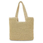 Straw Beach Tote Bag: Large Summer Boho Woven Bags - Rattan Handmade Shoulder Handbags for Women - color: Beige