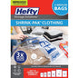 Hefty Shrink-Pak Vacuum Storage Bags - Space Saver for Under Bed Storage, Clothing and Comforters, 3X More Storage Space, 6 Medium Zipper Bags - style: 6 Medium / Clothing