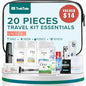 20 Piece Unisex Travel Hygiene Kit with Toiletries & Personal Care Essentials, TSA-Compliant, Individual and Bulk Packs Available - size: 1 Pack