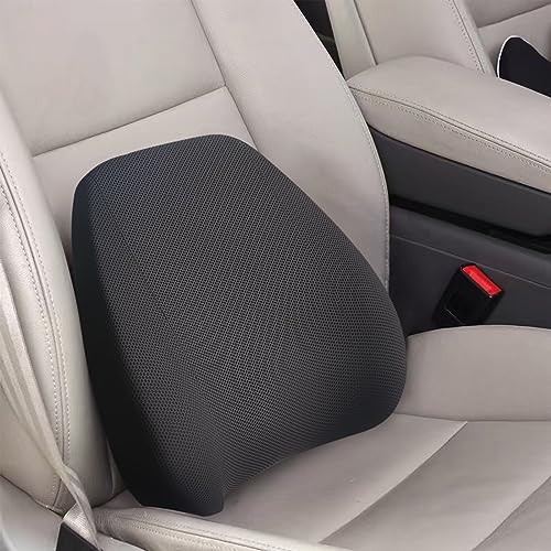 Super Cozy Lumbar Support Pillow for Car/Office Chair, 100% Memory Foam Lumbar Pillow with Breathable Removable Cover, Ergonomic Design - Back Support for Back Pain Relief(Adjustable Strap, Black) - color: Backsaver-two
