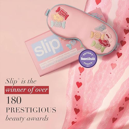 slip Besties Contour Sleep Mask | Pure Silk, 100% Mulberry Silk | Contoured Design | Soft, Gentle on Skin, Adjustable Strap for Perfect Fit | Ideal for Restful Sleep - color: Besties