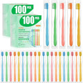 200-Pack Premium Bulk Disposable Toothbrushes, Individually Wrapped, Soft Bristles, Peanut Grip Handle for Travel, Guest Bathroom, Hotel & Emergency Kits, Family, Kids & Adults, Single Use - size: 1 Count (Pack of 200)