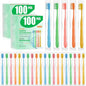 200-Pack Premium Bulk Disposable Toothbrushes, Individually Wrapped, Soft Bristles, Peanut Grip Handle for Travel, Guest Bathroom, Hotel & Emergency Kits, Family, Kids & Adults, Single Use - size: 1 Count (Pack of 200)