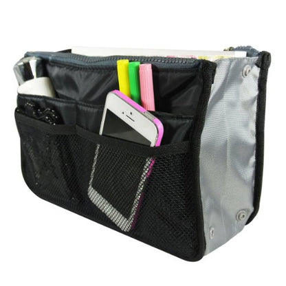 Wrapables® Unisex Bag Insert Organizer, Travel Bag Organizer - Black - color: Black