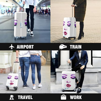 Stretch Luggage Protector Cover Washable Travel Gear Cover Safeguard Suitcase from Scratches Dirt Minimal Easy to Install luggage cover protector Fits 18-32 Inch cover for luggage