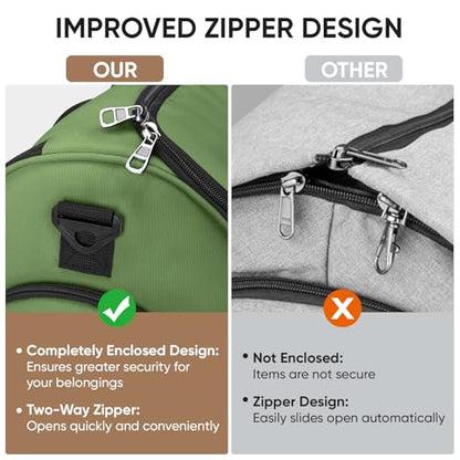 BALEINE Travel Garment Bag, Travel Suit Bag for Men, Water Resistant Carry on Garment Bag for Hanging Clothes, Garment Duffel Bag for Travel Business (Green-Convertible) - color: Green-Convertible