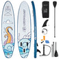Goplus Inflatable Stand up Paddle Board, 10'/10.5'/11' SUP 6" Thick with Premium Accessories, Adjustable Aluminum Paddle, Leash, Carry Bag, Hand Pump, Removable Fin, ISUP for Adults - size: 10.5 FT, style: Navy+White