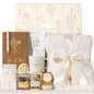 Self Care Get Well Soon Gifts Baskets for Women, Birthday Gifts Spa Care Package After Surgery, Inspirational Thinking of You Sympathy Basket Feel Better Christmas Encouragement Gift for Mom Friends - color: Ivory