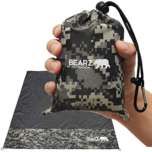 Pocket Blanket - Beach Blanket Waterproof Sandproof, Picnic Blankets Waterproof Foldable, Lightweight & Compact for Hiking, Camping, Travel, Festival Accessories - color: Digital Camouflage