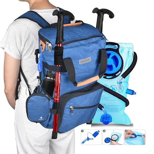 35L Foldable Waterproof Backpack For Outdoor Sports Travel Inside Wet Clothes Compartment Packable For Multiple - color: 2blue