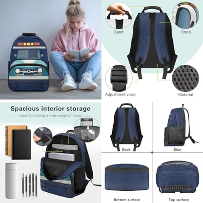 Police Car Kids Boys School Backpacks Set, Schoolbag Matching Combo for Preschool Primary, Lightweight Bookbag, Lunch Box Bundle and Pen Case Set - color: Police Car -2
