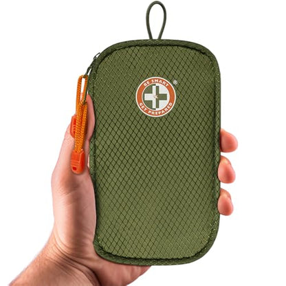 Be Smart Get Prepared's 125 Pieces Travel First aid kit, Carry-on Travel Essentials– PPE, Camping, Hiking, Road Trips, On-The-Go - size: 125 Piece Set