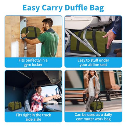 Apenze Small Gym Bag 14 inch lightweight Carry On Mini Duffel Bag for Travel Sport - Olive Green - color: Olive Green