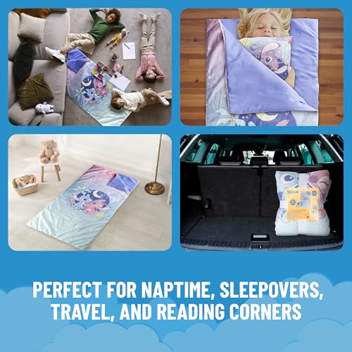 Jay Franco Kids Slumber Bag and Pillow - 54 x 27 Inch Comfy Indoor Sleeping Bag for School and Sleepovers, 2 Piece Set, Multi - Lilo & Stitch - color: Multi - Lilo & Stitch