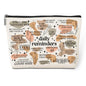 Daily Reminders Makeup Bag Positive Affirmations Self Love Gifts Inspirational Mental Health Gifts for Female Friend Colleagues Coworker Birthday Friendship Mothers Day Nurse Day Travel Toiletry Bag - color: Multicolor631