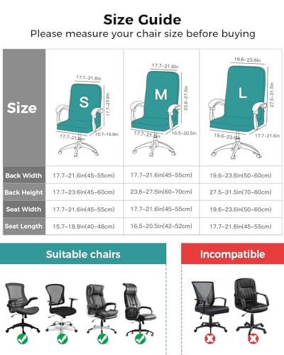 Turquoise Airplane Office Chair Covers with Armrest Covers, Rotating Chair Cover, Modern Abstract Art Cartoon Clouds Gaming Chairs Slipcovers with Elastic for Armchair, Medium - color: Grey, size: M with 2 Armrest Covers