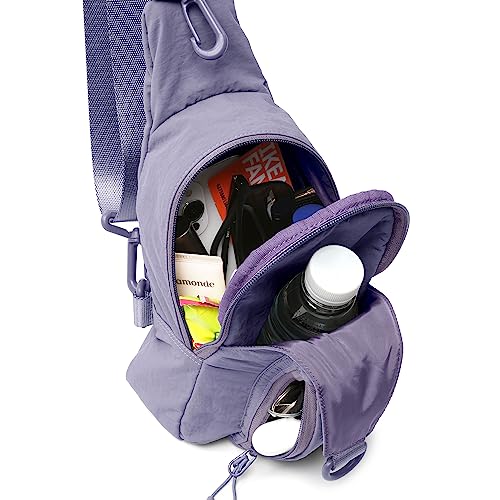 ODODOS Sling Bag with Adjustable Straps Crossbody Chest Bag Lightweight Backpack for Casual Traveling Hiking - color: Ultra Violet