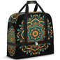 Travel Duffle Bags With Shoes Compartment for Women Men Mandala Flower Ethnic Boho Lightweigh Sports Tote Gym Bag Foldable Canvas Weekender Overnight Carry On Luggage Handle Bag - color: A06:print 1