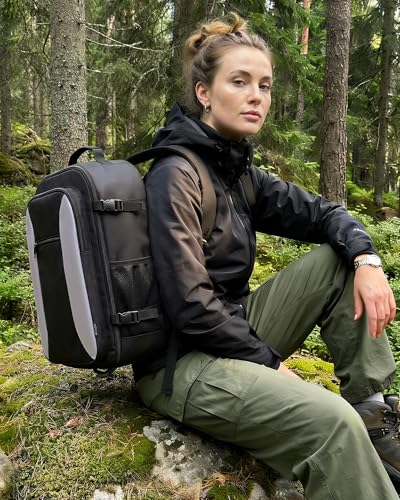 HOTOR Travel Backpack - TSA-Friendly Carry-On Backpack for Men & Women, Internal Luggage Straps & Waterproof Pocket, Perfect for Travel Essentials, Work, Commuting, 16.9" x 11.4" x 7.9", Black - size: 16.9" X 11.4" X 7.9"