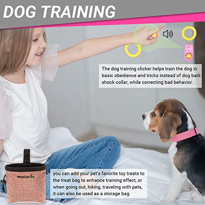 FLYSTAR Puppy Starter Kit for Small Dogs, 26 pcs Dog Supplies, Dog Toys, Collar & Leash, Training Clicker, Treat Bag, Poop Waste Bag with Dispenser, Blanket, Grooming Glove, Bowls, Toothbrush, etc - color: Pink, size: 26 pcs