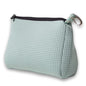 POPUPS Large Makeup Bag with Zipper - Waterproof Neoprene Cosmetic Bag 7.7 x 10.75 x 5 inches - Pouch Minty Green - color: Basic Minty-Green