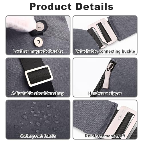 Anti Theft Travel Bag, One Shoulder Large Capacity Cross-body Bag Chest Fashion Lightweight Sling Bags for Travel Sports - color: Dark Grey, style: Left Shoulder