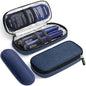 AUVON Insulin Pen Cooler Travel Case with 2 x 90g TSA Approved Ice Packs, Diabetic Medication Insulated Cooling Bag for Insulin Pens and Diabetic Supplies Storage, Compact for Daily Life and Trips - color: Navy Blue