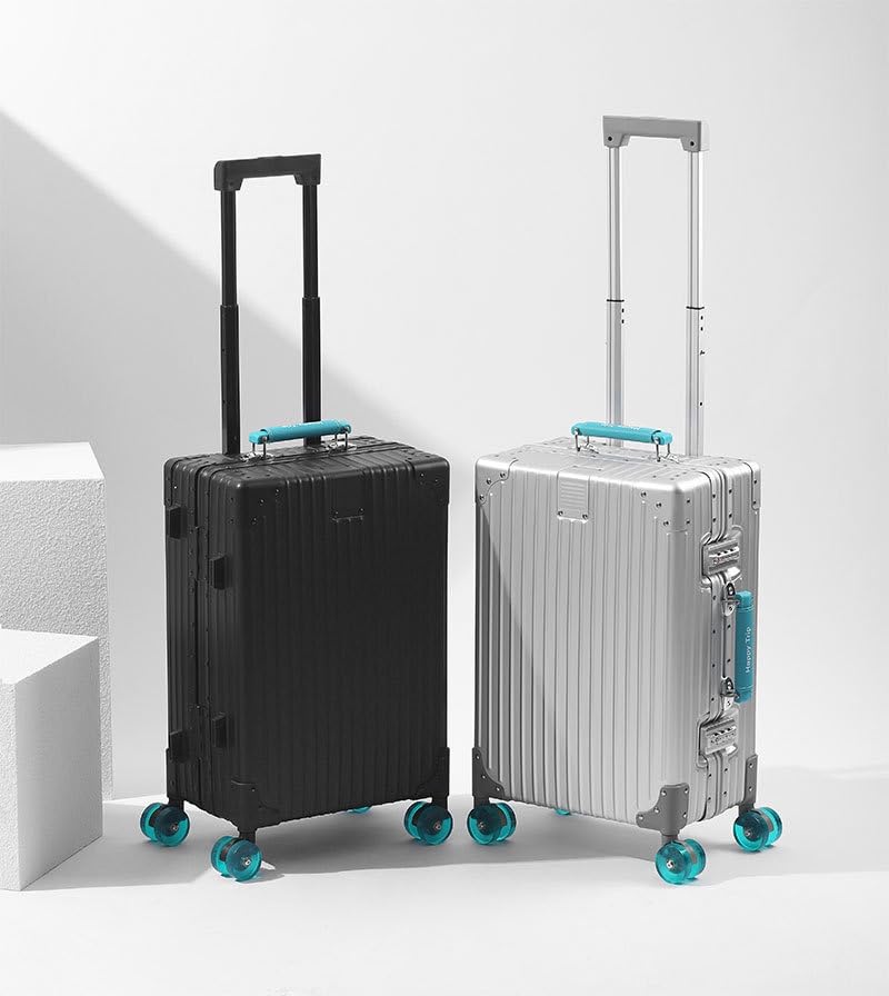 Aluminum Luggage 20inch – 2026 Upgrade Zipperless Suitcase with TSA Lock, 360° Silent Spinner Wheels – Premium Aluminum-Magnesium Alloy Suitcase for Modern Travelers - color: Green, size: 20 Inch Carry On Luggage