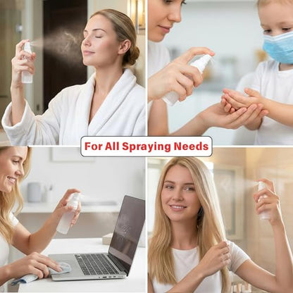 360° Angle Work - Small Spray Bottle | 1.7oz/50ml - Mini Spray Bottle - TSA Approved Travel Bottle | Portable Refillable Leak Proof | For Perfume Toner Hair spray Facial Moisturizing | 1.7oz/50ml-PK 2 - size: 1.7 fl oz (2 Count)