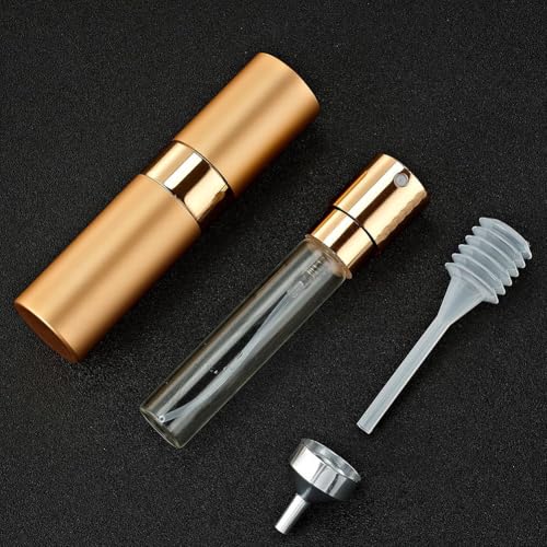 LISAPACK 8ML Atomizer Perfume Spray Bottle for Travel, Empty Refillable Cologne Dispenser, Portable Sprayer (Rose Gold) - color: Rose gold