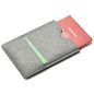 XEYOU Passport Holder Cover - Ultra Slim Premium Vegan Leather Travel Wallet Case Cover (Grey) - color: Grey