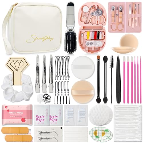 Wedding Gift Set Emergency Kit for Women 39 Essentials For Brides Daily Use All-In-One Travel Kit Women's Survival Kit For Team Bride (White) - color: White