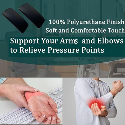 Chair Armrest Replacement, Arm Pad Caps Replacement for Haworth Zody Office Chair 2 Pair (Black) - color: Black(2 Pair)
