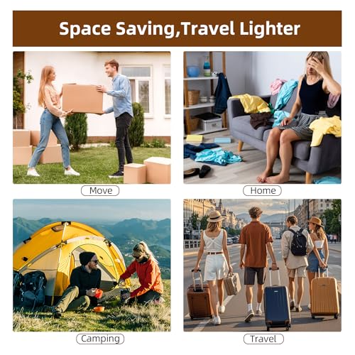 18 Pack Travel Vacuum Bags for Clothing,Compression Seal Packing Cubes for Suitcase Backpack,Vacuum Seal Bags for Clothing,Carry-on Size Space Saver Storage Bags 80% for Travel & Home(No pump) - style: 18 Vacuum Bags