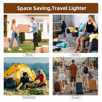 18 Pack Travel Vacuum Bags for Clothing,Compression Seal Packing Cubes for Suitcase Backpack,Vacuum Seal Bags for Clothing,Carry-on Size Space Saver Storage Bags 80% for Travel & Home(No pump) - style: 18 Vacuum Bags