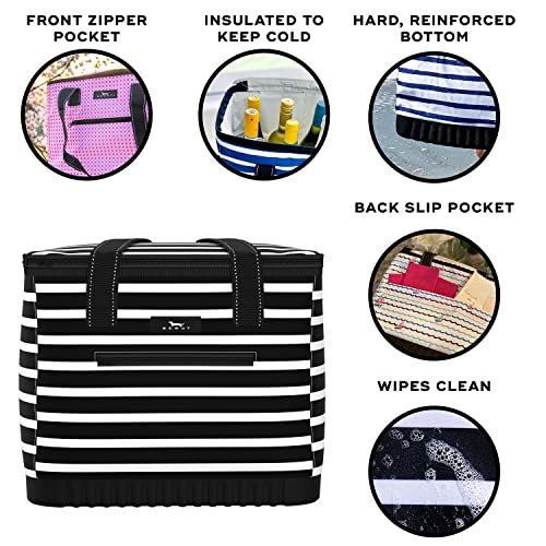 SCOUT The Stiff One - Large, Soft, Lightweight, Insulated Cooler with Hard Bottom, Beach, Family, Travel, Picnic Cooler - color: Fleetwood Black