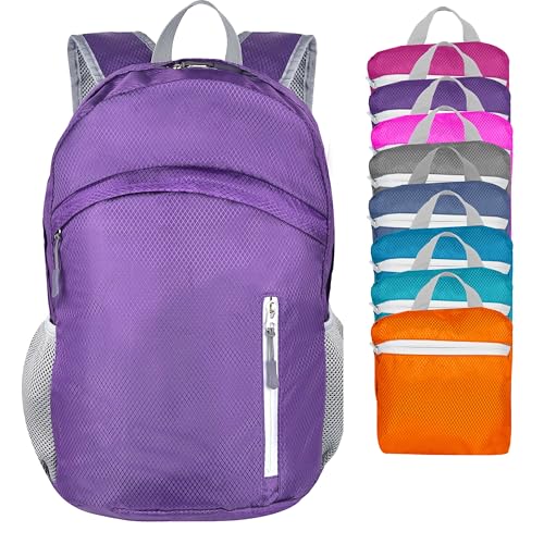 Waterproof Foldable Backpack Dry Storage Lightweight Daypack 35L Outdoor Backpack for Beach Men Women Purple - color: Purple