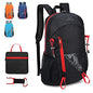 Lywencom Hiking Backpack,20L sports lightweight folding waterproof ultra-light backpack suitable for outdoor camping picnic (black) - color: Black