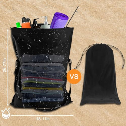 2-in-1 Sand Free Beach Blanket & Tent - 79"x83" Waterproof Picnic Blanket with Inflatable Pillows, No Pump Quick Inflation, Fits 6-10 Seated/4-6 Reclined for Family Camping Travel Backyard