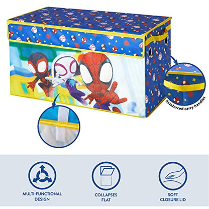 Marvel Spidey and His Amazing Friends Collapsible Toy Storage Trunk,Durable Organizer with Soft Lid, 28.5" x 14.5" x 16" - color: Spidey and His Amazing Friends