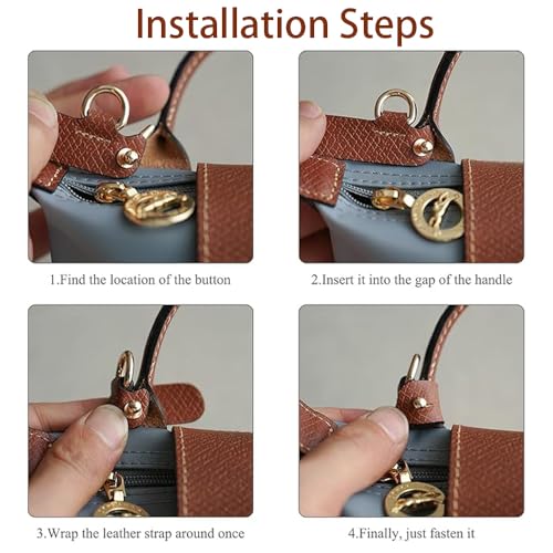 Chispee Leather Shoulder Strap Replacement Set, Adjustable Purse Strap Extender for Crossbody Bag Conversion - color: Style J