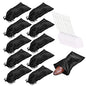 GONGKANGYUAN 10 Pack Shoe Bags for Travel Satin Fabric Shoe Bag with Drawstring for Men Women Travel Protecting Storing Shoes - color: Black