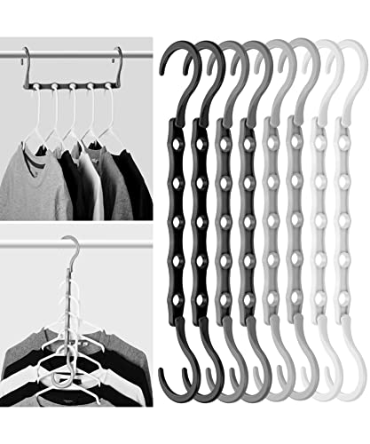 Mr. Pen- Space Saving Hangers, 8 pcs, 360° Rotating Hooks, Magic Cascading Hanger Organizer with 5 Enclosed Slots, Closet Organizers and Storage for Clothes, College Dorm Room Essentials - color: Mixed Colors, size: 8 Pack