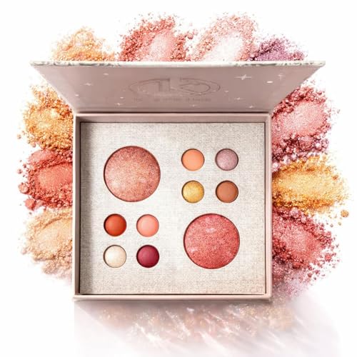K'APEINE Rosy Glow Makeup Palette, 10 Colors All-in-One Baked Face & Eye Kit Warm Tone Eyeshadow Eyeshadow, Blush & Bronzer, Soft Glam Face Palette for Women Girls - color: Terracotta Oasis (10 Colors)