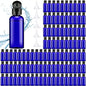 Eccliy 100 Pack 2 oz Plastic Bottles Travel Lotion Bottle Squeeze Container Plastic Bottles with Caps Small Travel Empty Refillable Toiletry Containers for Liquid Lotion Creams with 5 Funnels(Blue) - color: Blue, size: 2 oz