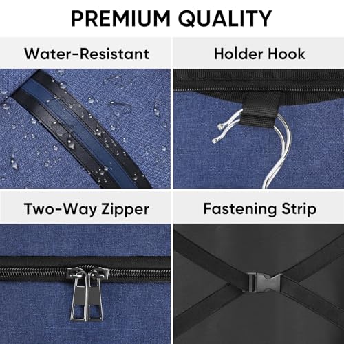 BALEINE Travel Garment Bag, Travel Suit Bag for Men, Water Resistant Carry on Garment Bag for Hanging Clothes, Garment Duffel Bag for Travel Business (Blue) - color: Blue